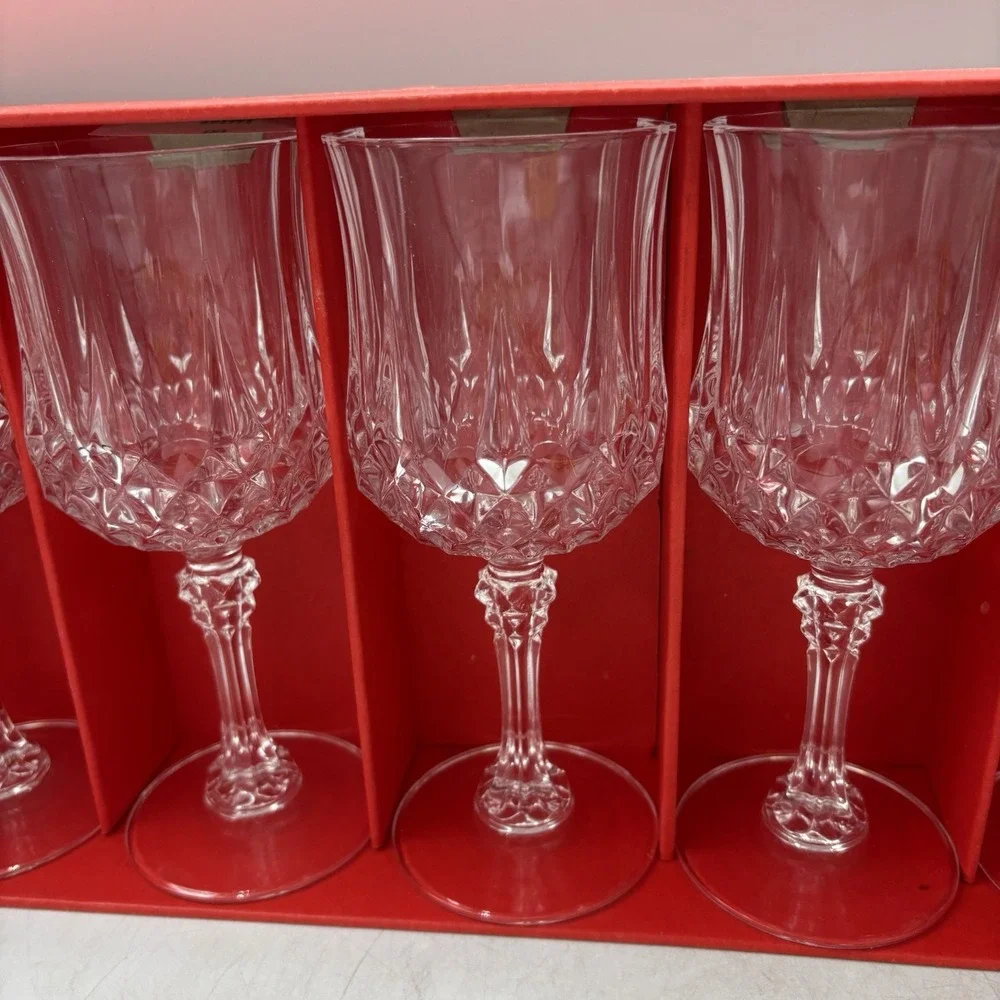 Cristal d'Arques Durand Stemglasses Lead Crystal 25 cl 6 Longchamp No‎ 2 Vintage